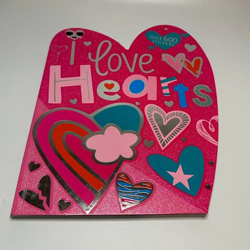 I Love Hearts Sticker Book with over 600 Stickers Valentines Day Kids